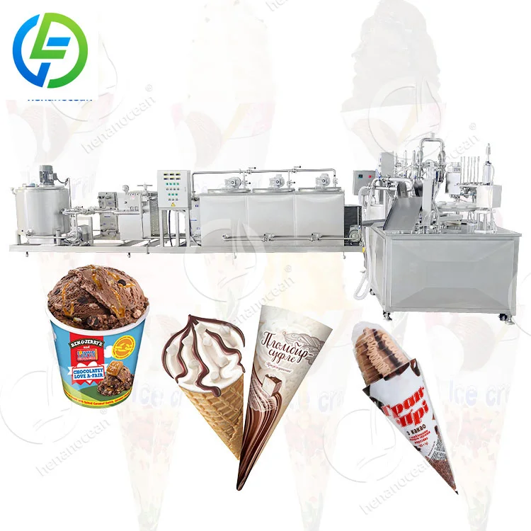 FOODLINE Customized China Manufacturer Fully Automatic Ice Creme Machine Industrial Ice Cream Processing Plant