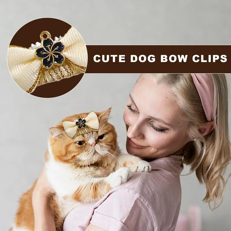 ผูกโบว์สําหรับสุนัขน่ารักคลิปผมขนาดเล็ก Bows Cat Grooming Clippers สัตว์เลี้ยงทรงผมอุปกรณ์เสริมสําหรับวันขอบคุณพระเจ้าคริสต์มาส