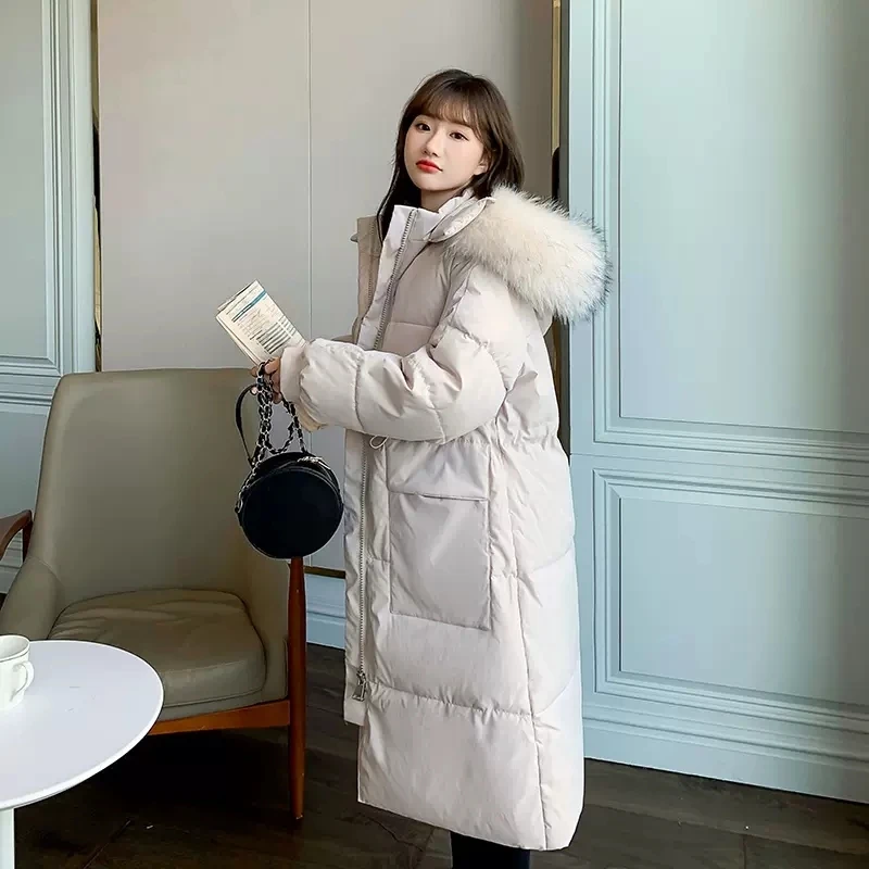 2023 Long Women Winter Warm Coat Hooded Thickening Coat Casaco Feminino Oversized Parkas Female Down Padded jacket