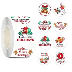 100-500pcs Christmas Day Decoration Gift Series Adhesive Sealing Label Student Account Sticker