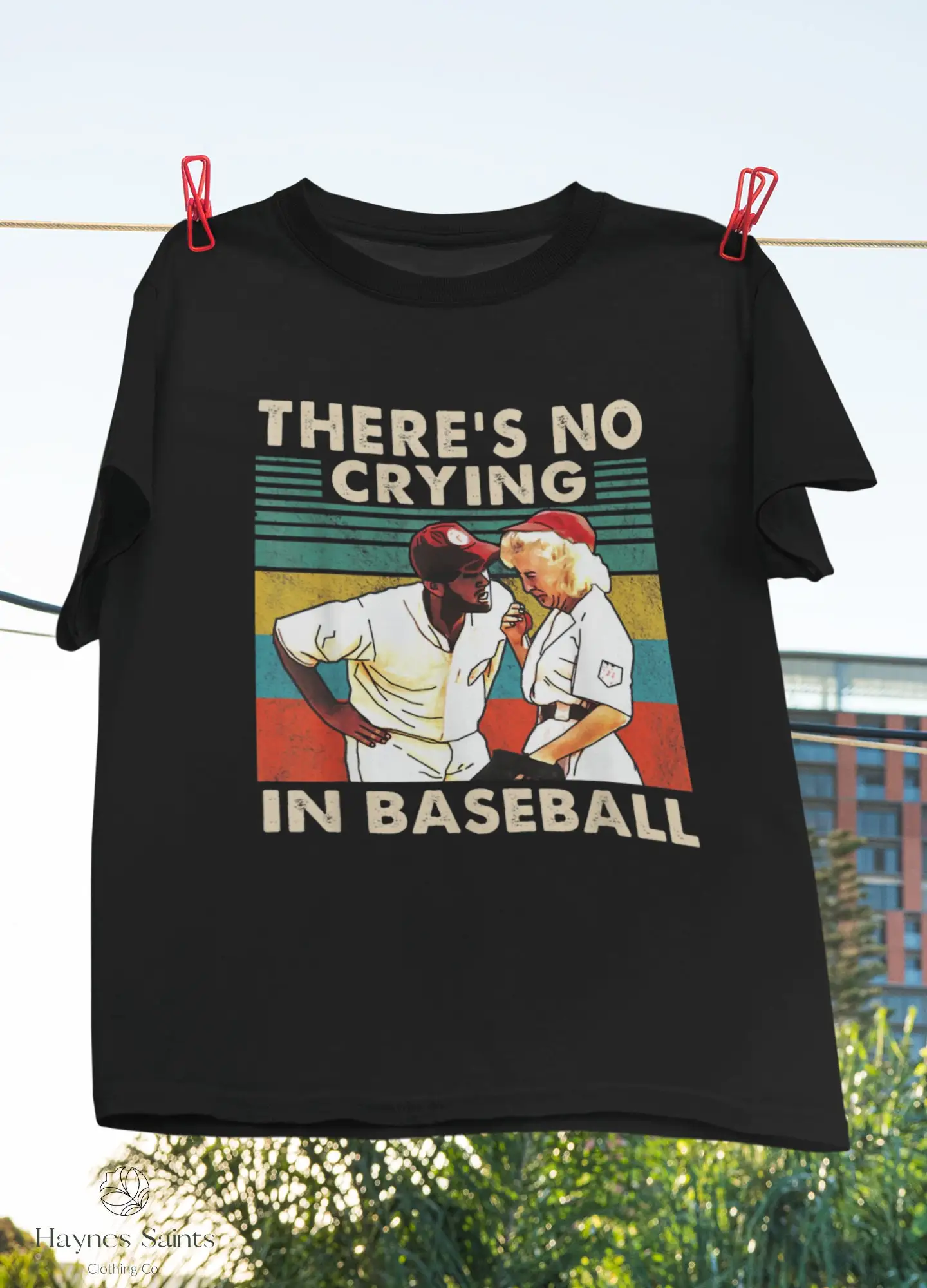 There's No Crying In Funny Baseball Vintage T-Shirt, A League of Their Own Movie Shirt, Girls Baseball, Comedy Film Gift Shirt