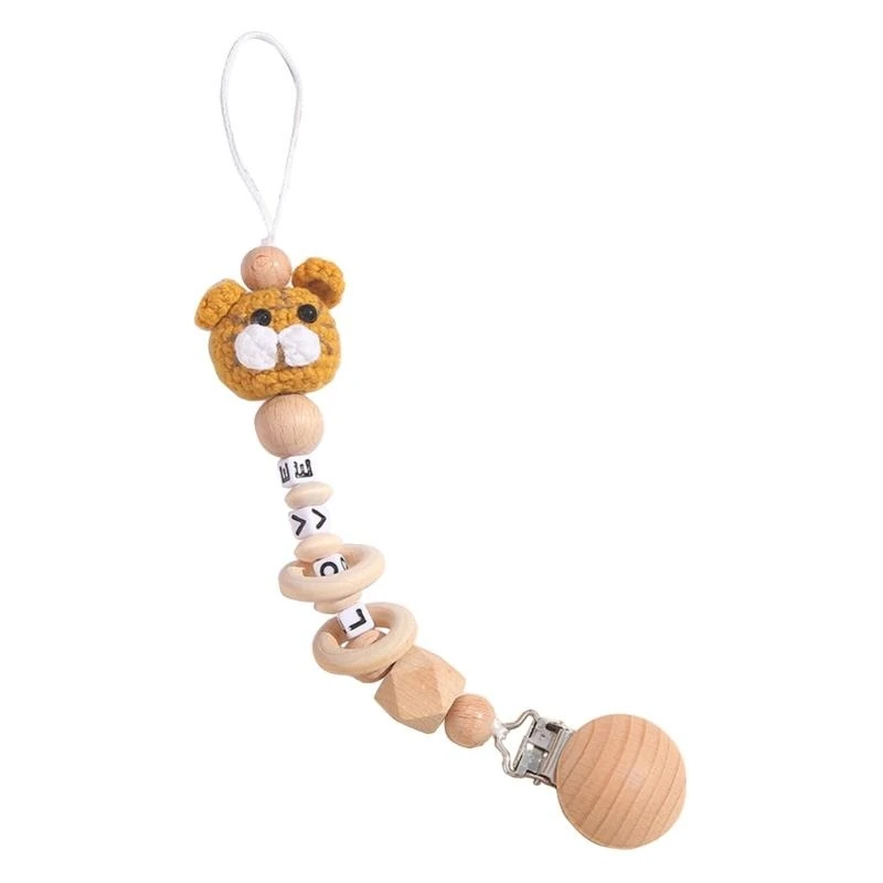J15U Pacifier Chain Pacifier Holder Cartoon Pattern Pacifier Clip Personalised