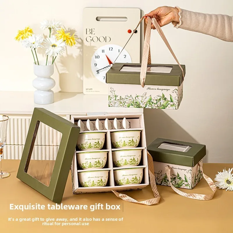 

Deluxe ceramic tableware souvenir gift, creative gift set, event gift