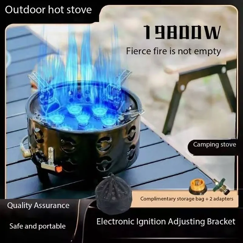 

Outdoor Stove Seven Star Fierce Stove Cookout Camping Equipment Camping Portable Car Stove Set