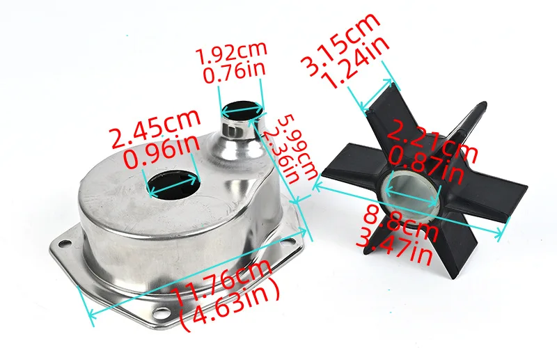 Outboard motor parts - Repair kit for Mercury 135-300HP water pump impeller 817275A09 view 2