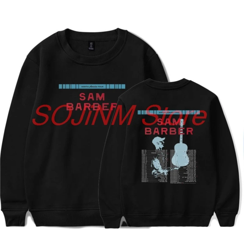 Sam Barber Tour 2025 Merch Sudadera de manga larga con cuello redondo para mujeres/hombres ropa de calle de moda unisex