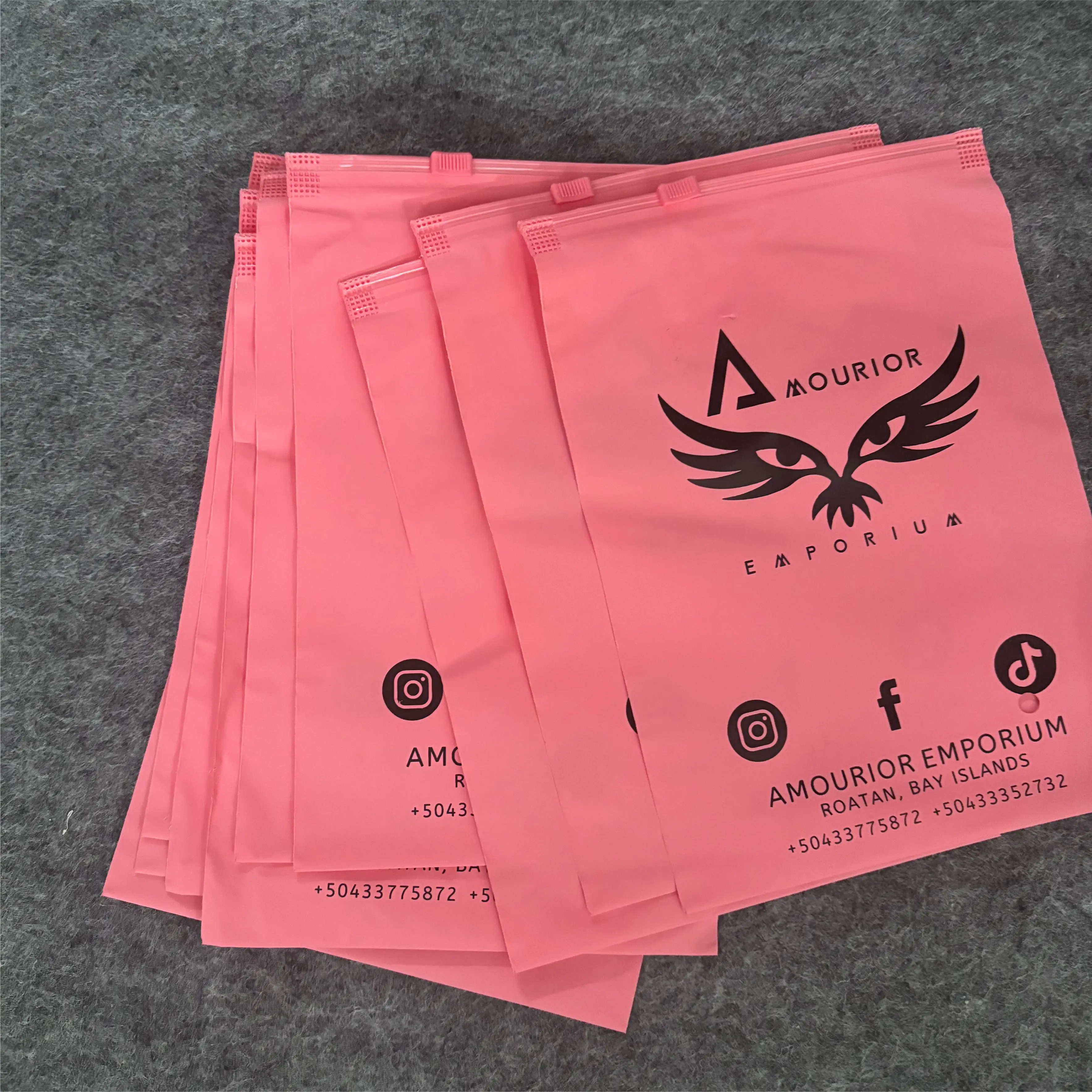 wholesale custom printed frosted black clothing eva zip lock zipper plastic poly bags with logo for tshirt packaging