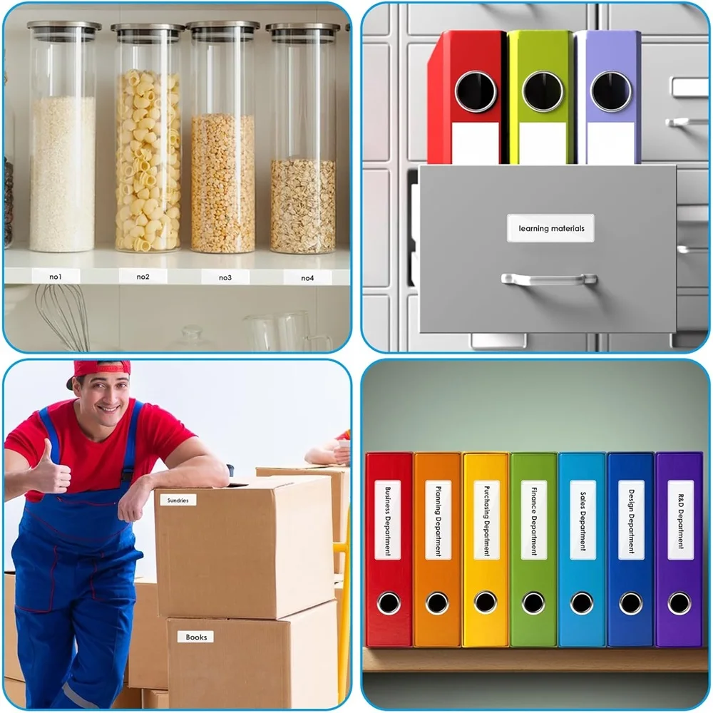 

Organize Your Home With 20pcs Clear Label Holders - Adhesive Shelf Tag Pockets For Bookshelf，Binders, Files, Bins & Boxes!