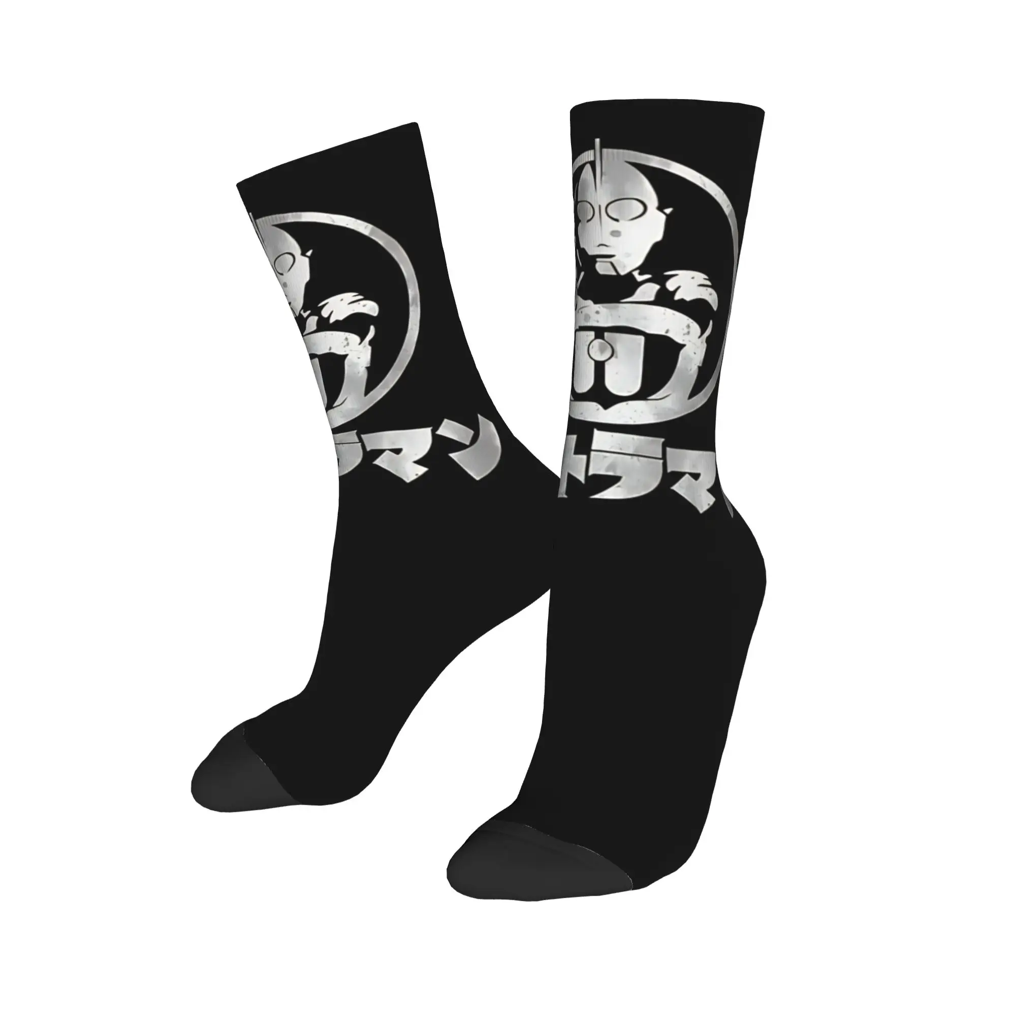 Funny Sock Bandai Ultraman series Ultraman Essential  Harajuku Seamless Pattern Printed Men Crew Socks Casual Men's Socks