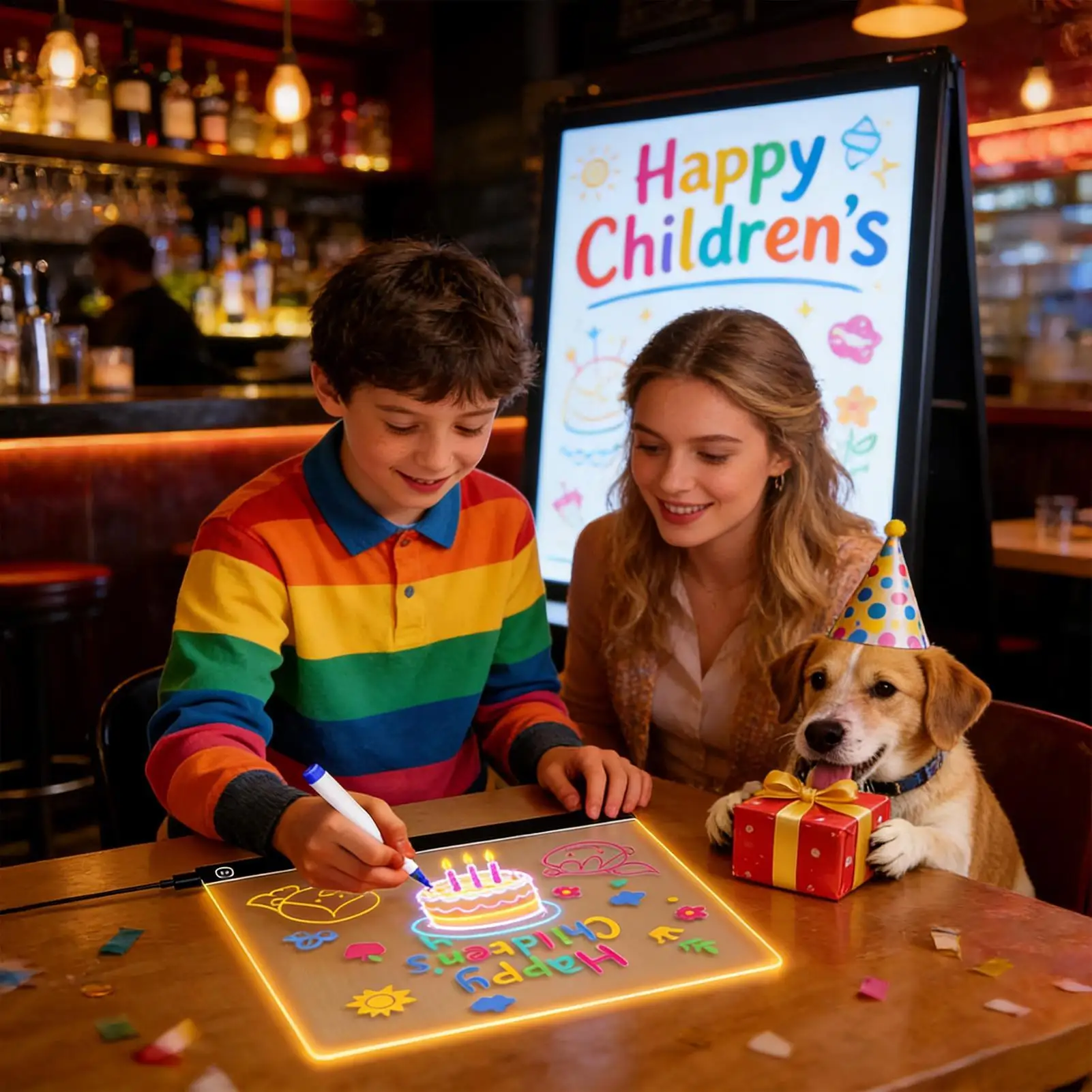 Light Up Drawing Board 35x26cm Tracing Pad Toys Acrylic Dry Erase Board Drawing Pad For Boys Girls Sketching Writing Coloring