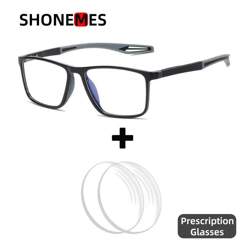

Shonemes мужские очки по рецепту TR90 стильные женские квадратные очки оптические анти-синий свет близорукость/дальнозоркость очки