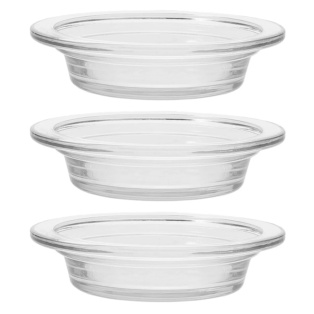 

3Pcs Clear Hat Shaped Glass Dish Wax Melt Warmer Tray for Aroma Therapy Multi Scene Use Easy Clean Wax