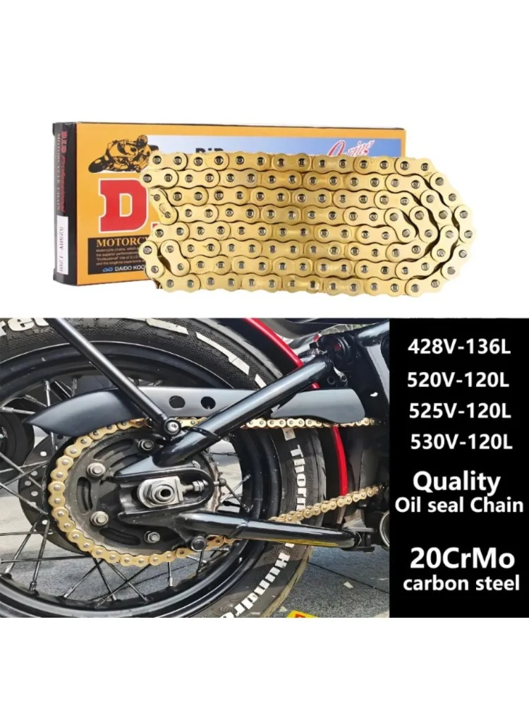 AliExpress NONE DID O-Ring 520 525 530 428 Chains 120 136 Links Motorcycle Chain Oil Seal Chain for Yamaha Suzuki Dirt Bike ATV Quad Motocross
