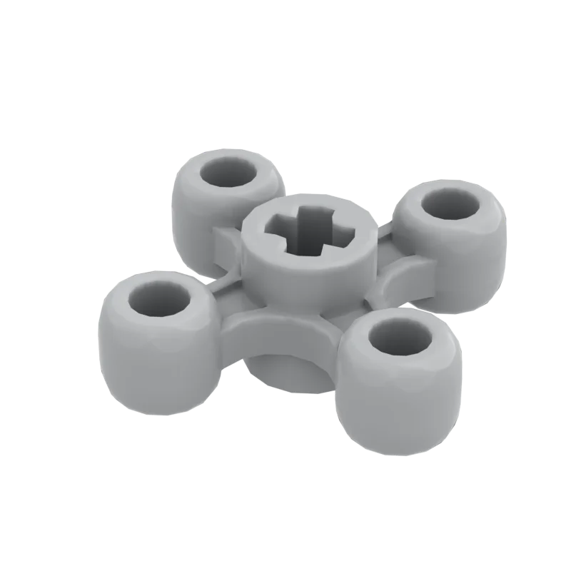 1pcs 5405 Building Block MOC Knob 45° Offset With Cross Hole 4 Teeth X Direction Star Tooth Educational Toy