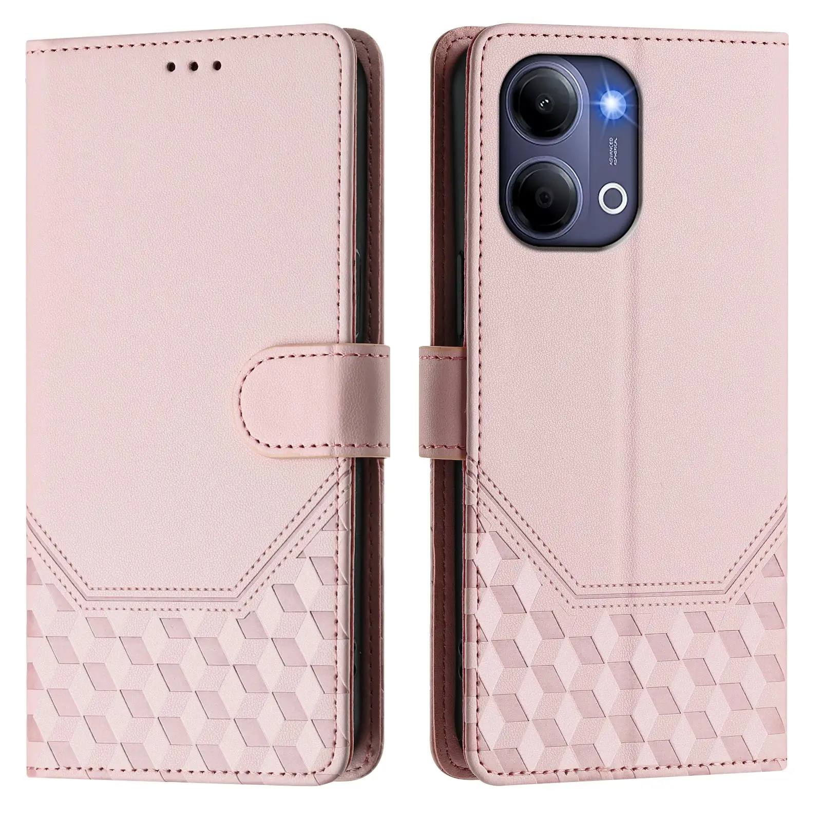 Etui z klapką na telefon VIVO Y21 5G 2026, VIVO Y 21 2021, Y21d, Y21s, Y21e, Y21t 4G, klasyczne tłoczone skórzane etui portfelowe na tył telefonu — zdjęcie produktu 2