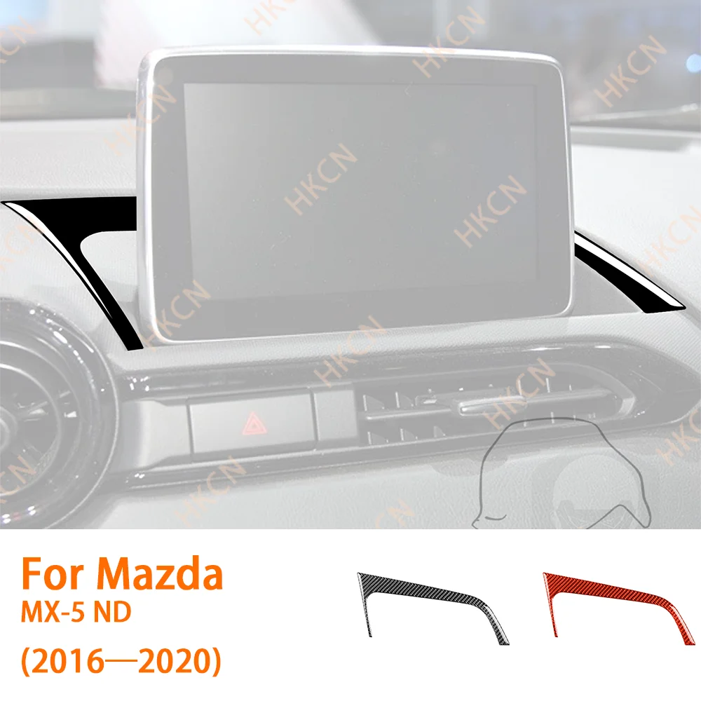 

Carbon Fiber Navigation Display Base Panel Cover Trim Sticker Car Interior Accessories Modification For Mazda MX5 ND 2016—2020