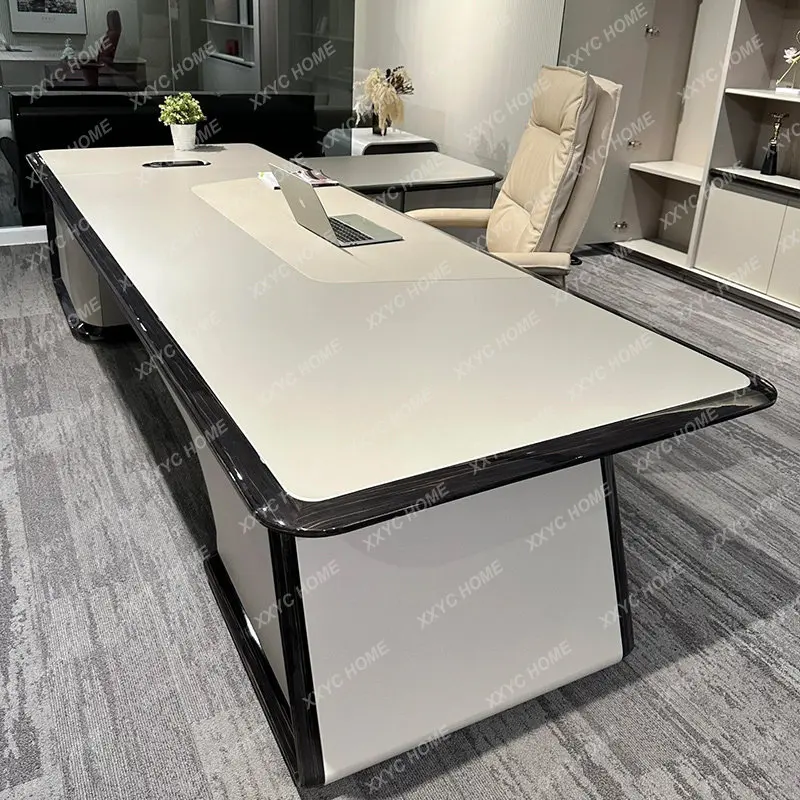 Modern Light Luxury Executive President table room  workstations Computer  Room desks  shaped des