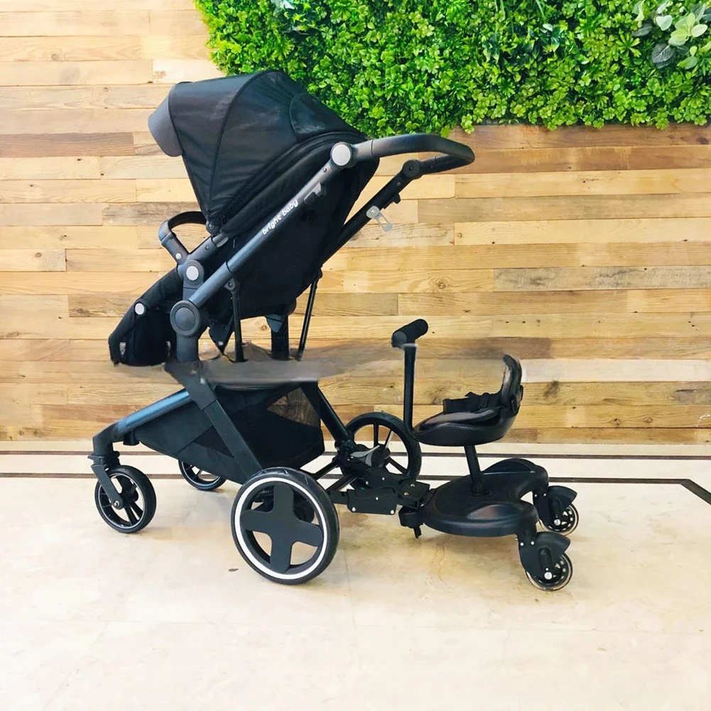 

Universal Twins Scooter Hitchhiker Children Stroller Pedal Adapter Kid Standing Plate with Seat Pushchair Step Board Accessories