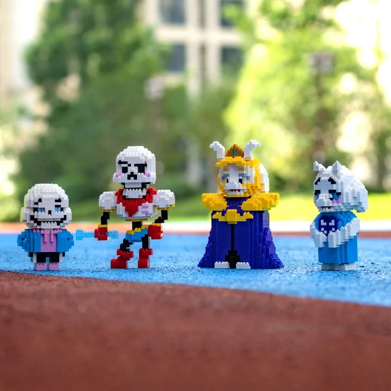 Undertale Micro Building Blocks Toriel Sans Diamond Assembled Game Model Monster Mini Brick Zombie Figure Kid Toys For Gift