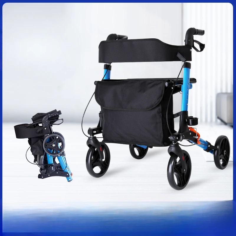 

Walking AIDS for the elderly Rehabilitation anti-fall walking AIDS crutches carts can sit on mopeds.