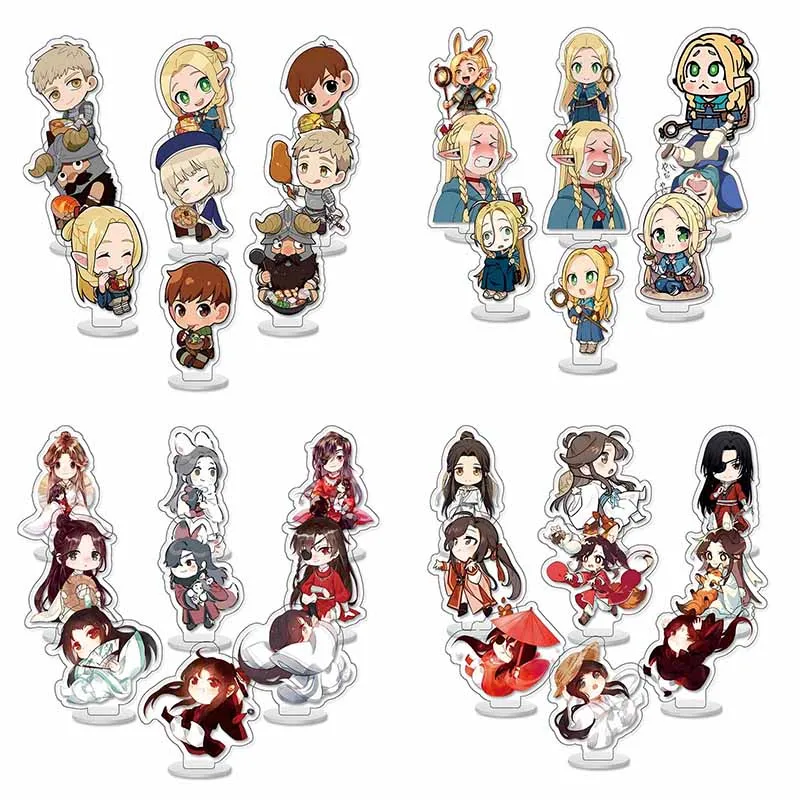 

9pcs/Set Anime Tian Guan Ci Fu Keychain Xie Lian Hua Cheng Figure Acrylic Stand Model Plate Desk Decor Standing Sign For Friend