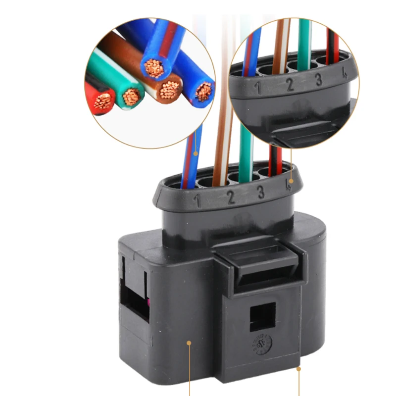 Ignition Coil Connectors Repair Harness Wiring Plug 1J0973724 4B0973724 for Audi A3 A4 A5 A6 A8 TT VW Passat Jetta Golf Touareg