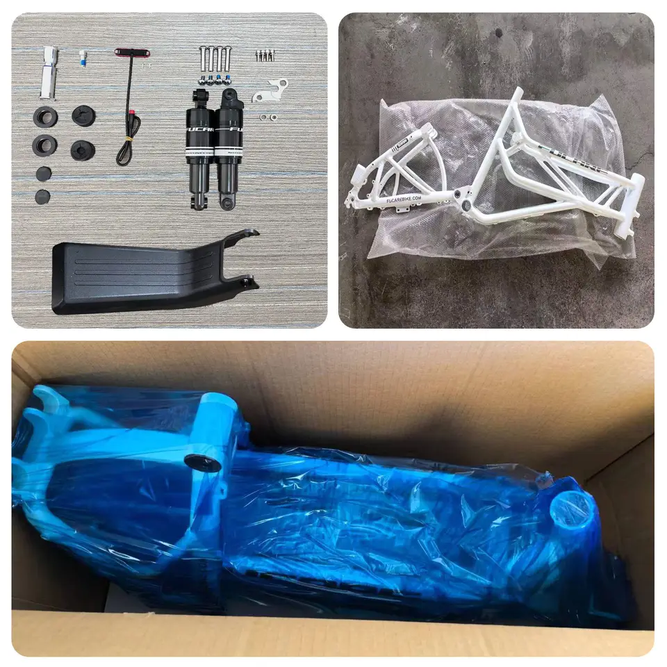 High Quality 20 Inch Aluminum Alloy Full Suspension Electric Bicycle Frame With 190mm Bike Dropout image 5