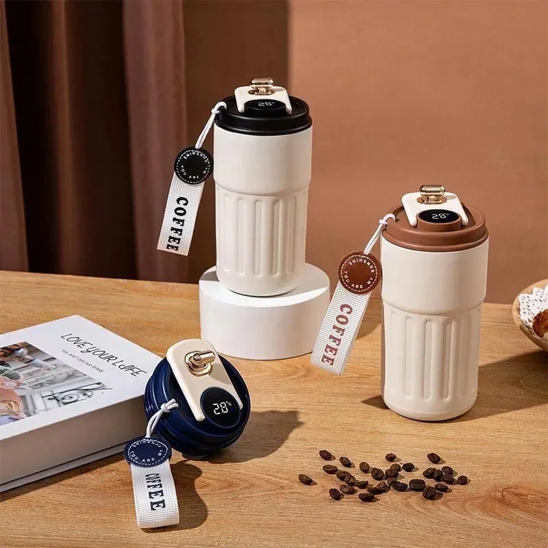 NestWare 450ML 316 Stainless Steel Thermal Mug with Temperature Display Outdoor Vacuum Insulated Cup Cold & Hot Water Bottle