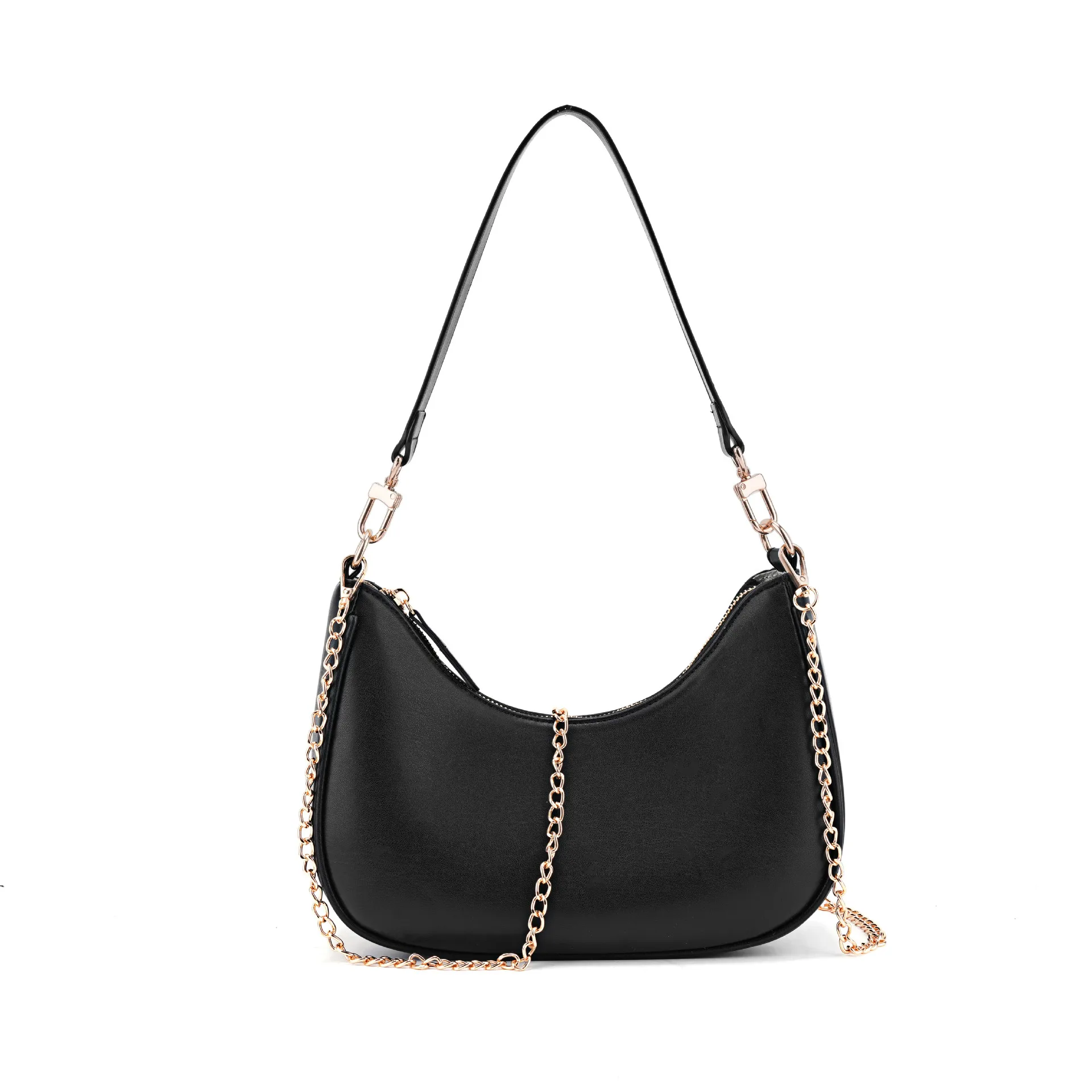Wholesale  2026 new stylish and simple shoulder bags chain solid-color women handbags underarm bag