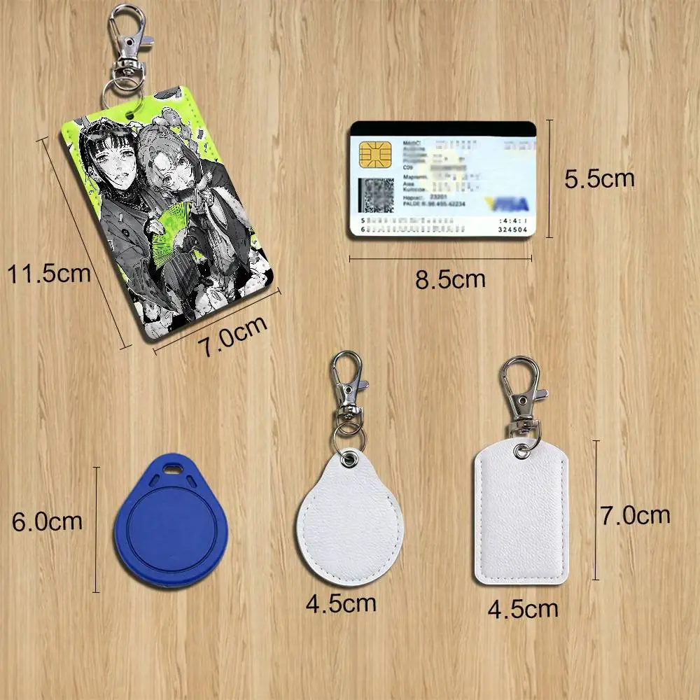 Comic strip KiniOto Green Yuri Cartoon Singer Anime Card Keychain Fashion Pendant Bag ID Door Card Case Bus Card Cute Adult