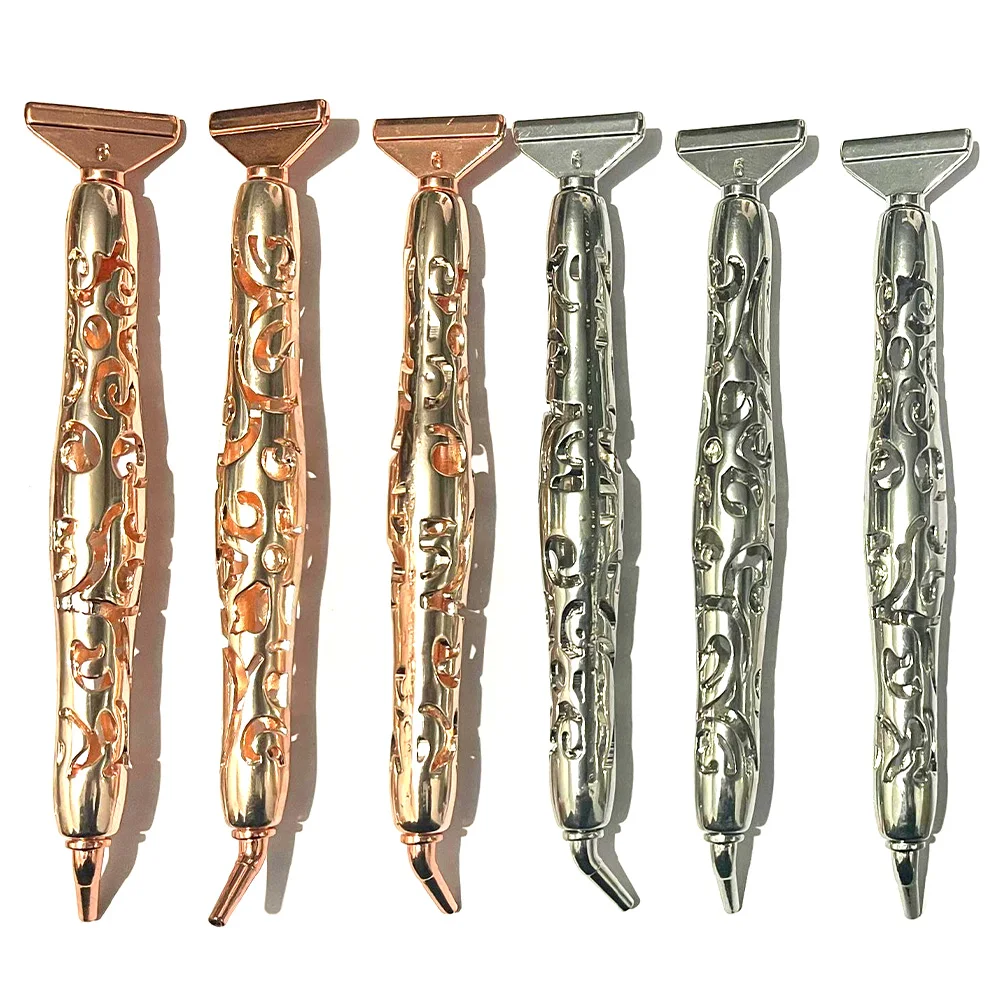 HOMFUN Diamond Painting Metal Alloy Pen Kit, Point Drill Tool Accessories with Clay, 5D DIY Embroidery Cross Stitch Crafting Set