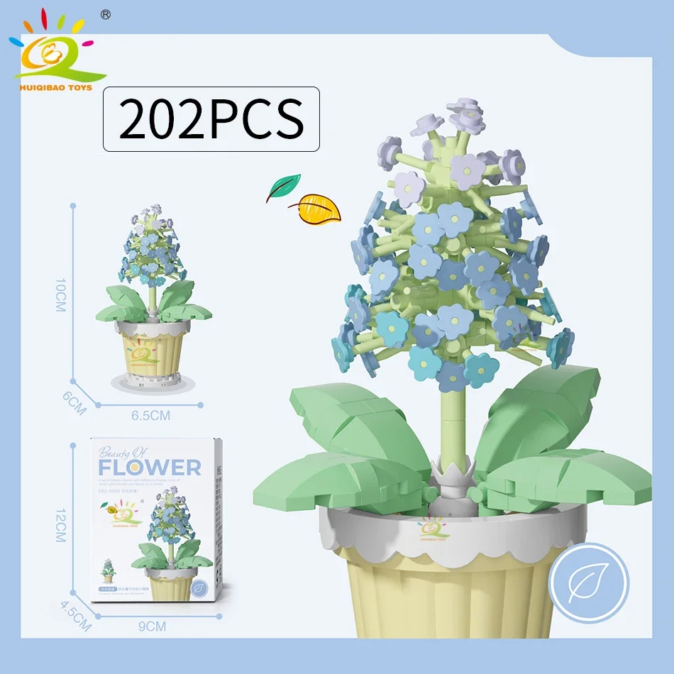 MOC Eternal Bouquet Micro Building Blocks Flower Model DIY Home Desk Plant Decoration Assemble Brick Toy For Children