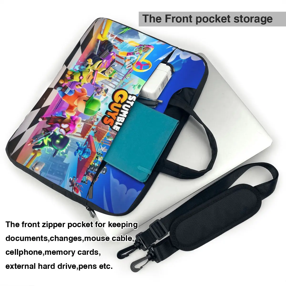 Game Stumble Guys Cartoon Laptop Bag Fun Sleeve For Macbook Air Xiaomi 13 14 15 15.6 Notebook Pouch Portable Travel Computer Bag