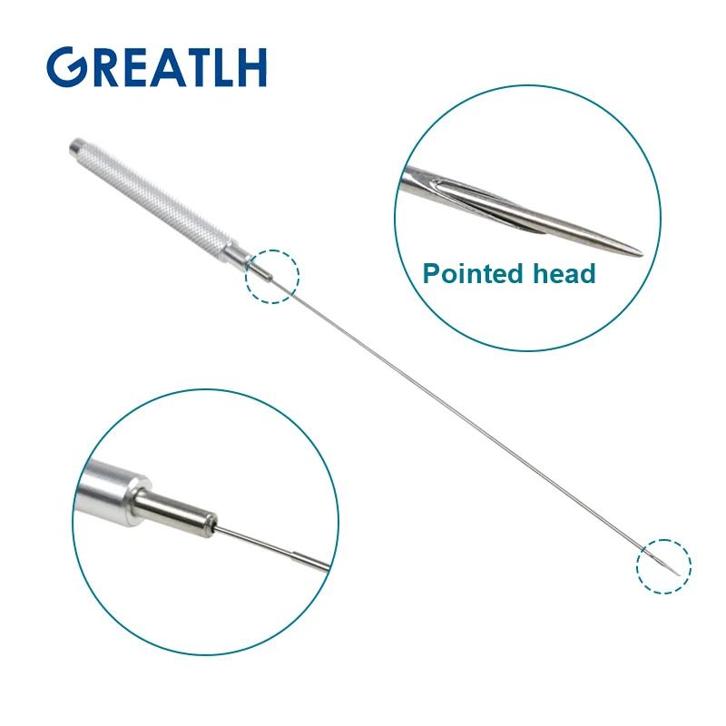 Stainless Steel Puncture Guide Needle Facial Tissue Puncture Needle Surgical Instrument