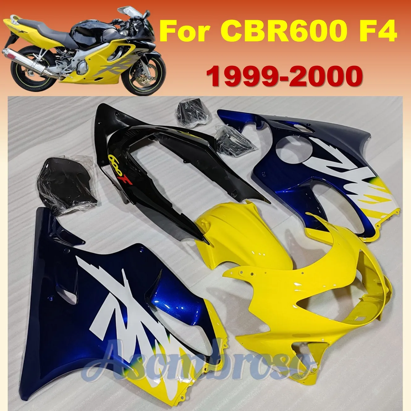 Blue Yellow Motorcy… - image