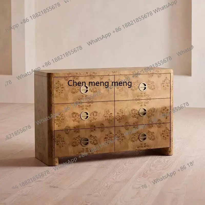 

Medieval style, locker, bedroom surprise three-bucket cabinet, French retro solid wood simple six-bucket cabinet