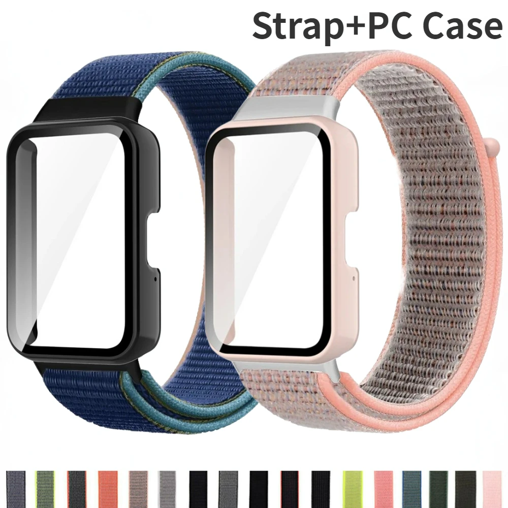 

PC Case+Nylon Strap for Samsung Galaxy Fit 3 Two-piece Suit Replaceable Protective Shell for Galaxy Fit 3 Breathable Watchband