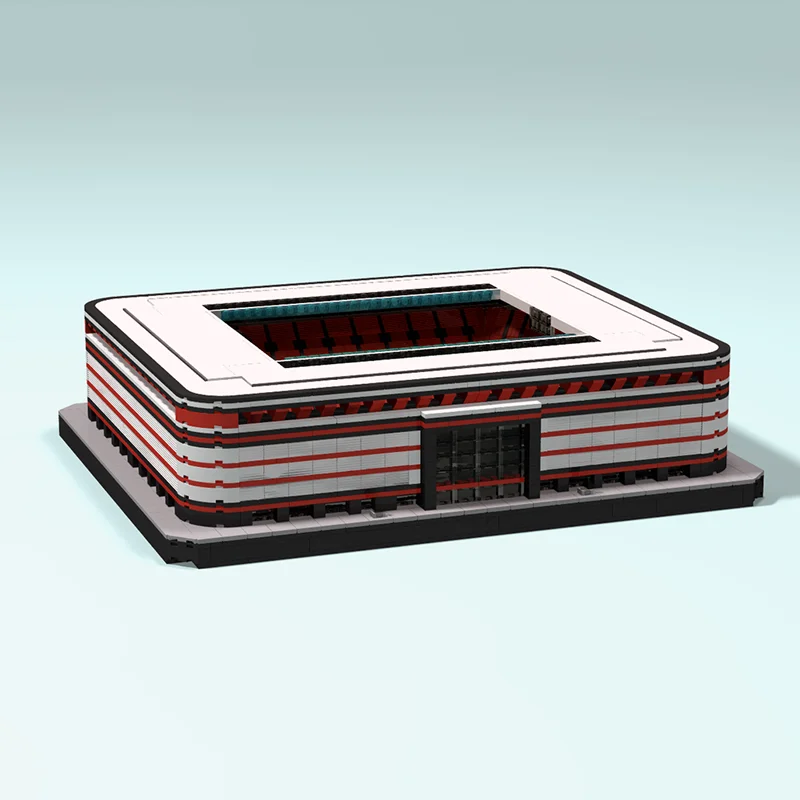 Modulare Stadt Gebäude Modell Moc Bausteine Fußballplatz Modell Ziegel DIY Montage Verwandlung Urlaub Set Spielzeug Geschenke