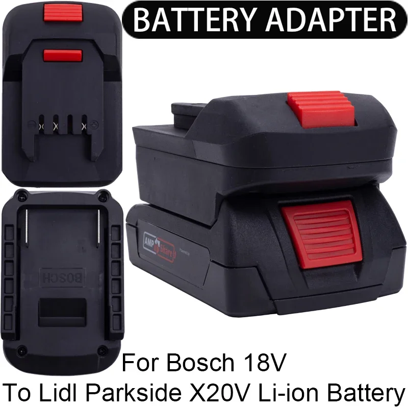 Adapter For Bosch 18V to Lidl Parkside X20V Li-ion battery converter compatible with Bosch 18V Battery BAT609, BAT610G