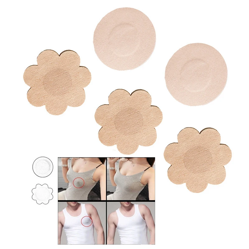 

10Pcs Cloth Nipple Cover Teat Hide Women Nipple Pasties Piece Breast Petals Invisible Bra Padding Chest Sticker Patch Covers