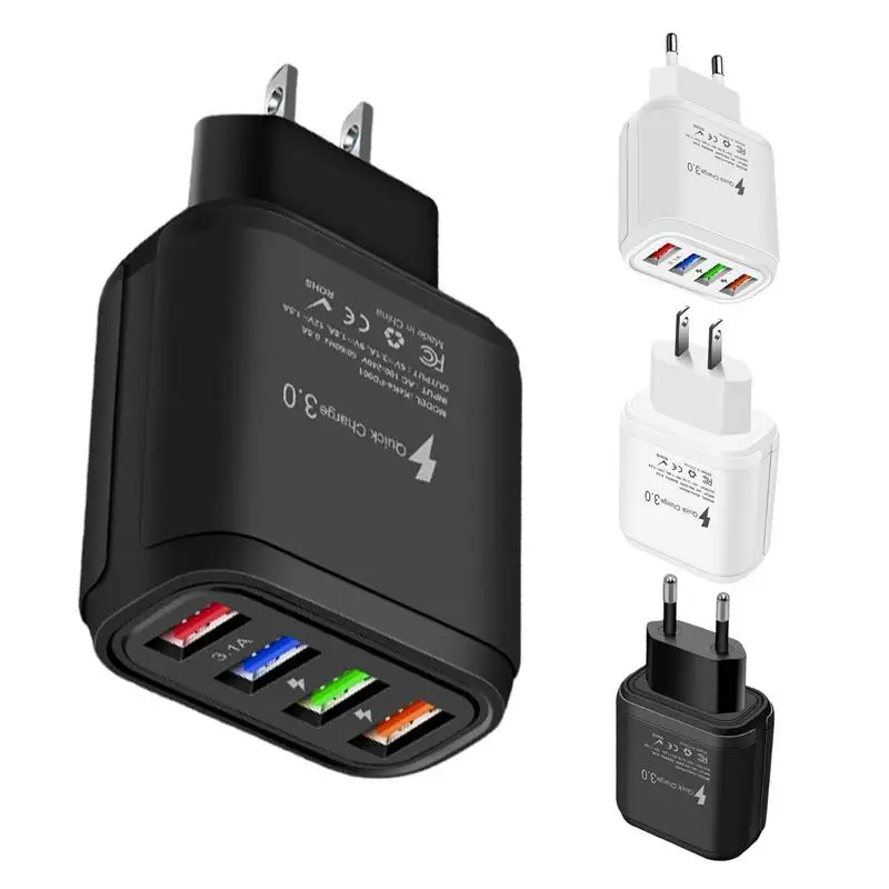 5V3.1A USB Charger Quick Charge QC 3.0 Display 4 Ports Mobile Phone Charger For small household appliances usb charger head