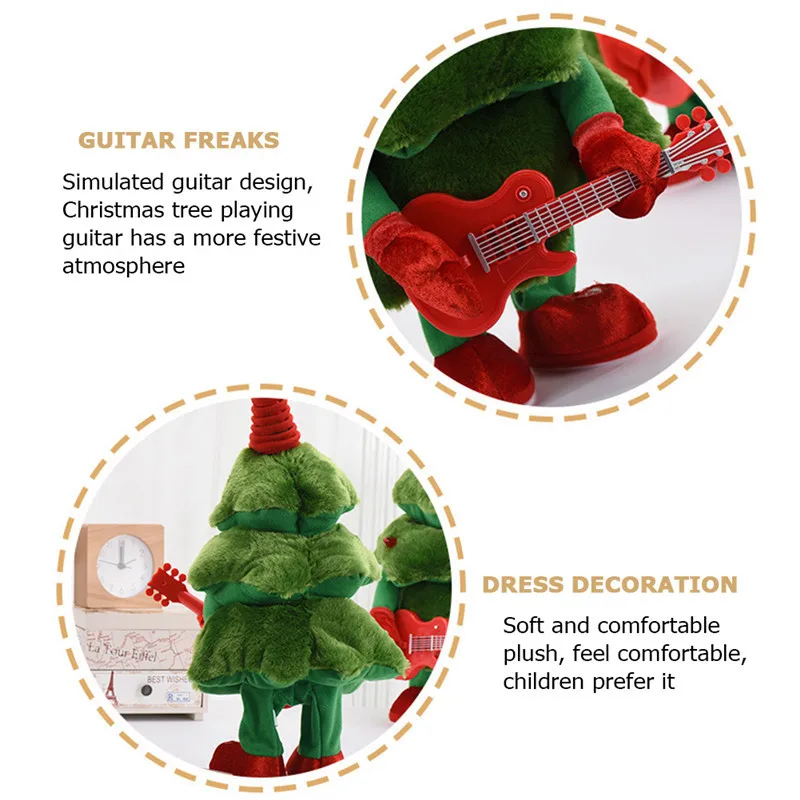 Árbol de Navidad que puede bailar y cantar Juguetes de peluche eléctricos Juguetes divertidos Regalos de Navidad para niños