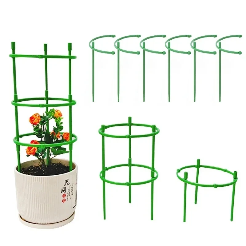 

Plant Support Stakes Plastic Ring Cage Holder Infinite Splicing Pot Climbing Trellis for Garden Flower Vegetable Leafy Plants