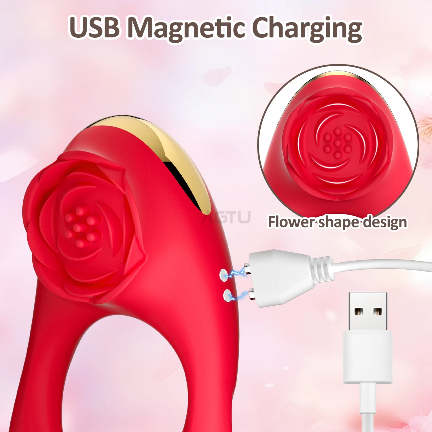 التحكم عن بعد القضيب خاتم الديك هزاز للرجال تأخير القذف محفز ديك المكبر حلقة لعبة الجنس الوردي للرجال الأزواج 18 +