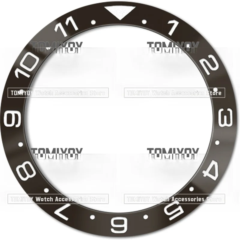 38 мм темно-синий фиолетовый черный 12-часовой гальванический керамический безель с наклонной поверхностью подходит для часов SKX