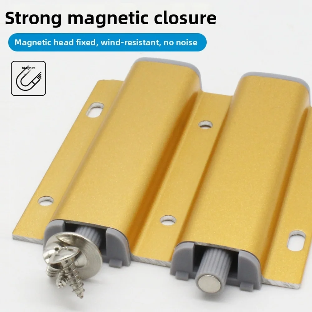 Aluminum Alloy Push to Open Cabinet Catch Featuring Magnetic Adsorption and Adjustable Head Distance for Tight Seals