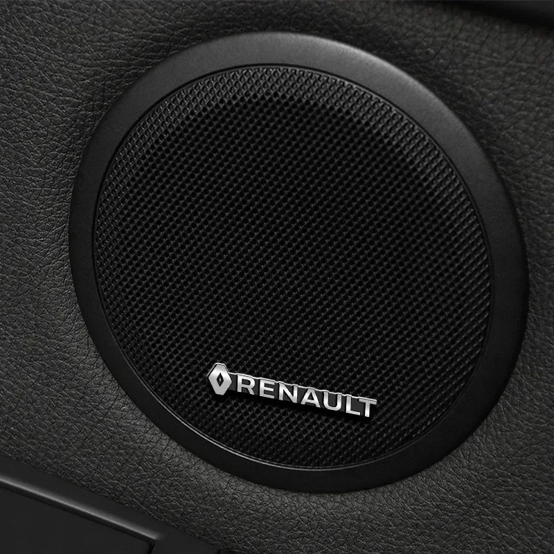 Car audio decorate 3D Aluminum Badge Emblem Sticker For Renault Koleos QM5 QM6 Scenic Megane Fluenec Latitude Clio Accessories