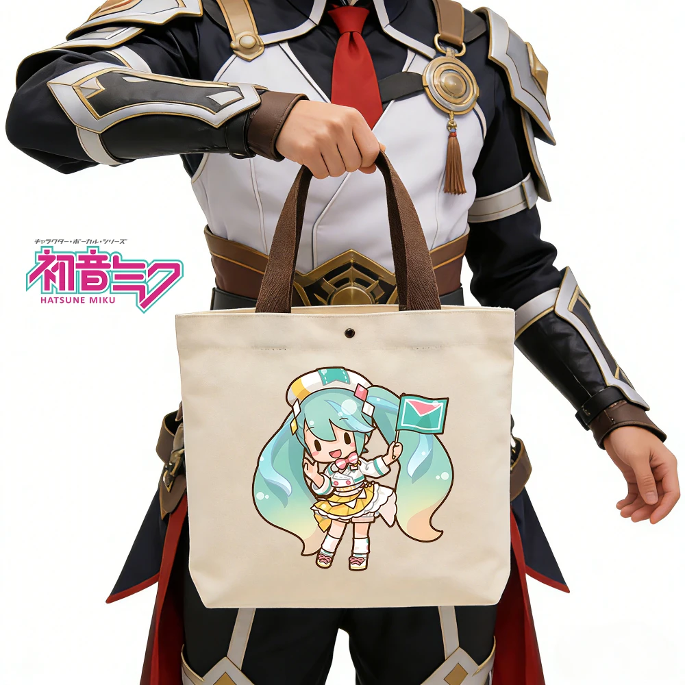 

Милый мини-рюкзак Hatsune Miku, альтернативный вариант, холщовая сумка через плечо с принтом Чиби, уникальный коллекционный подарок для фанатов