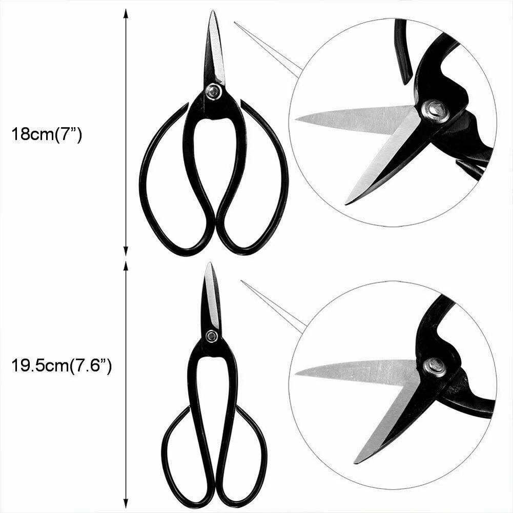 1 zestaw ogród Bonsai zestaw narzędzi ze stali węglowej obszerny zestaw nożyczek z czarna obudowa dla ręczne narzędzie ogrodnicze klasy dla początkujących