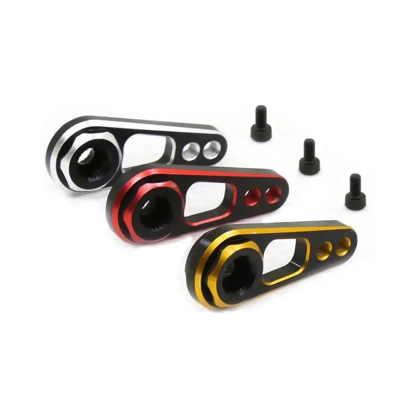 1 SZTUK RC Car Aluminum Alloy Double Hole 25T Steering Servo Arm for RC Crawler Axial SCX10 90046 TRX-4 MST Recat